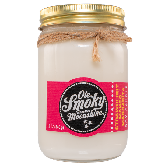 12oz MASON JAR CANDLE - STRAWBERRY MANGO MARGARITA