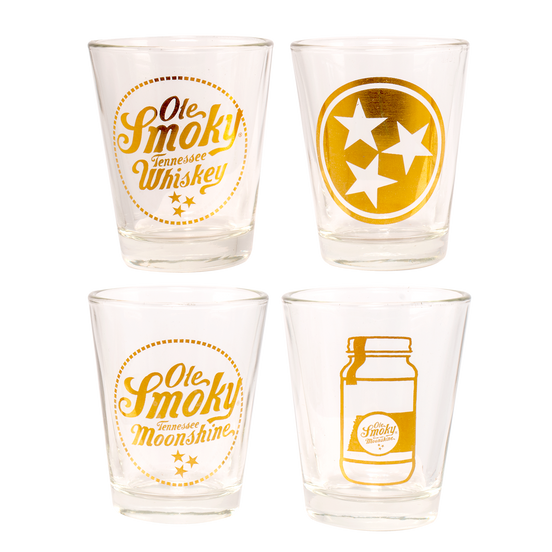 4 PACK FOIL SHOT GLASS