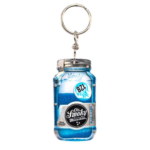 BLUE FLAME JAR FLOATER KEYCHAIN, view 1