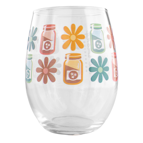 BOOZE AND BLOOMS STEMLESS WINE GLASS view 2