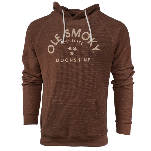 ARCH TEXT SLACKER HOODIE - WASHED CHOCOLATE