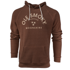 ARCH TEXT SLACKER HOODIE - WASHED CHOCOLATE