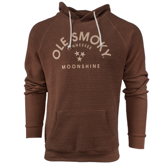 ARCH TEXT SLACKER HOODIE - WASHED CHOCOLATE