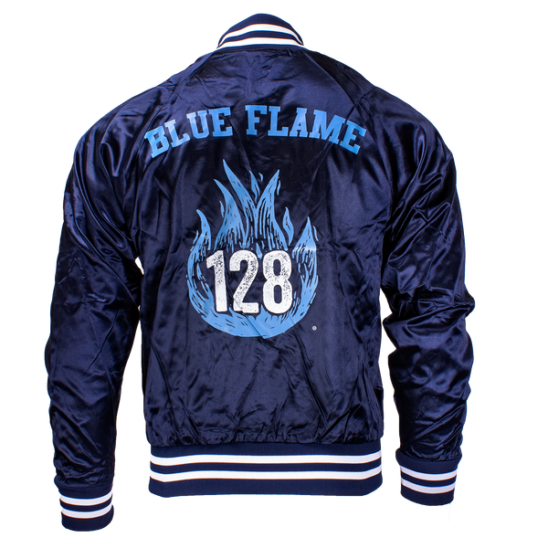 BLUE FLAME SATIN JACKET, view 1