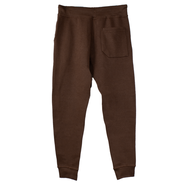 EMBROIDERED FLEECE JOGGERS - CHESTNUT, view 2