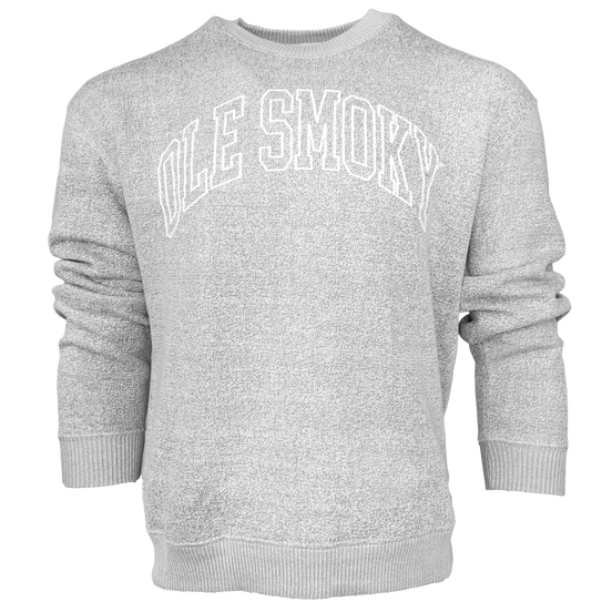 ARCH TEXT CREWNECK - HEATHER GREY