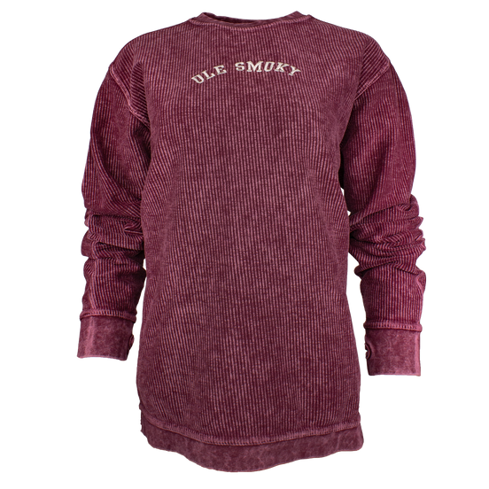 COMFY CORD CREWNECK - BURGUNDY