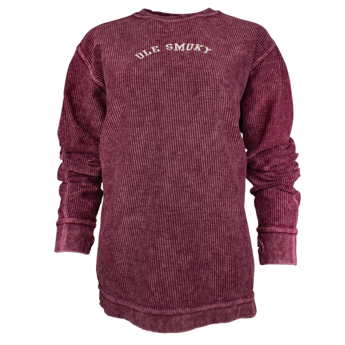 COMFY CORD CREWNECK - BURGUNDY