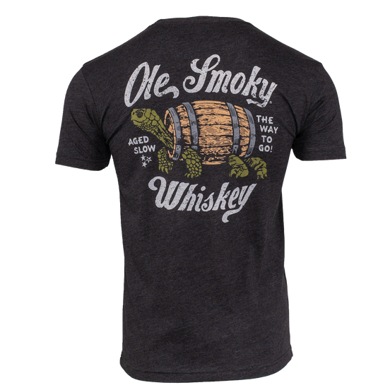 AGED SLOW TURTLE TEE - CHARCOAL view 1