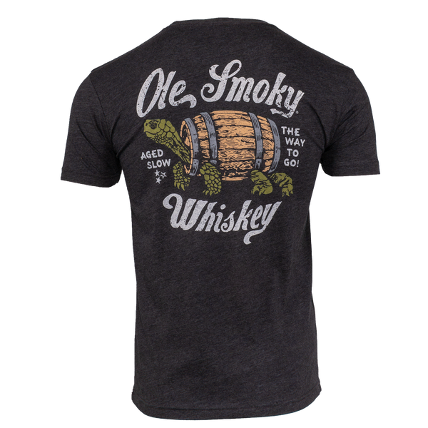 AGED SLOW TURTLE TEE - CHARCOAL, view 1