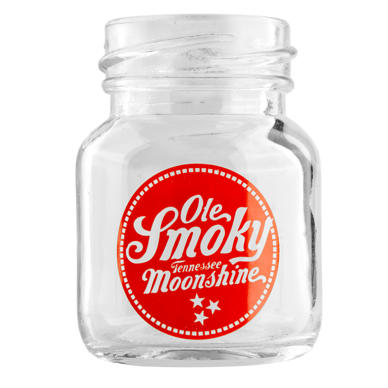 RED LOGO MASON JAR SHOT GLASS