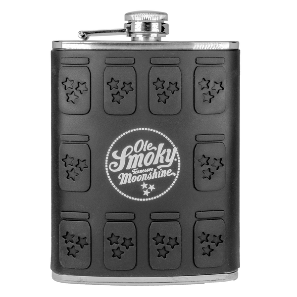 BLACK SILICONE JAR MOLDED FLASK, view 1