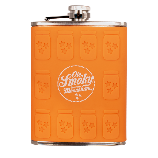 ORANGE SILICONE JAR MOLDED FLASK