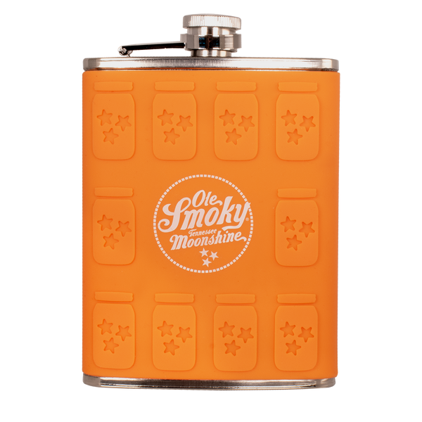 ORANGE SILICONE JAR MOLDED FLASK, view 1