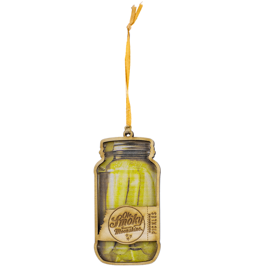 WOODEN PICKLES JAR ORNAMENT