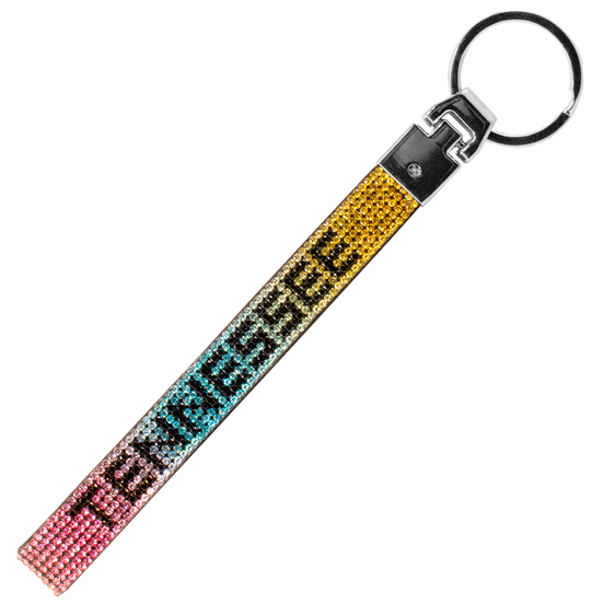 RAINBOW RHINESTONE WRISTLET KEYCHAIN view 2