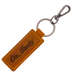 SCRIPT LEATHER KEYTAG
