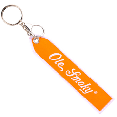 SCRIPT STRAP KEYCHAIN W/CLIP - ORANGE