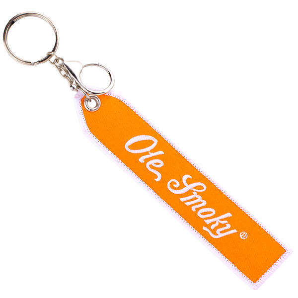 SCRIPT STRAP KEYCHAIN W/CLIP - ORANGE, view 1