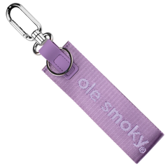 CARABINER WOVEN STRAP KEYCHAIN - LAVENDER
