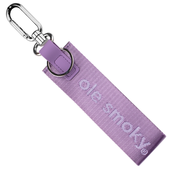 CARABINER WOVEN STRAP KEYCHAIN - LAVENDER