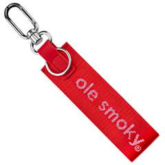 CARABINER WOVEN STRAP KEYCHAIN - RED