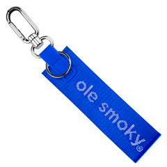 CARABINER WOVEN STRAP KEYCHAIN - NAVY