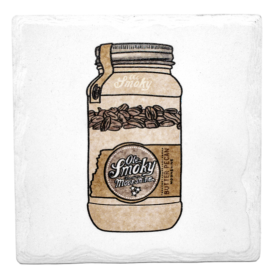 SQUARE COASTER - BUTTER PECAN