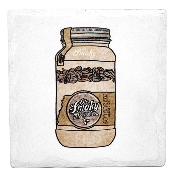 SQUARE COASTER - BUTTER PECAN, view 1