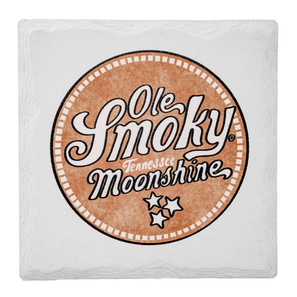 SQUARE MOONSHINE LOGO COASTER - ORANGE, view 1