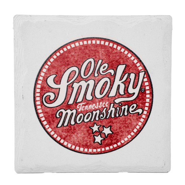 SQUARE MOONSHINE LOGO COASTER - RED, view 1