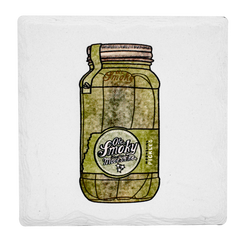 SQUARE COASTER - PICKLES