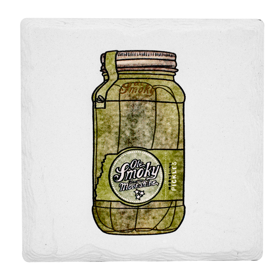 SQUARE COASTER - PICKLES