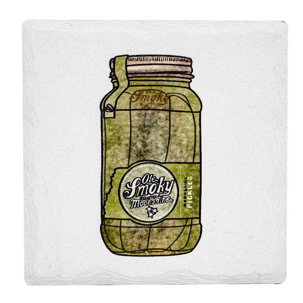 SQUARE COASTER - PICKLES, view 1