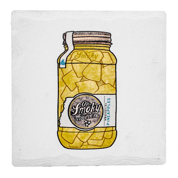 SQUARE COASTER - PINEAPPLES, view 1